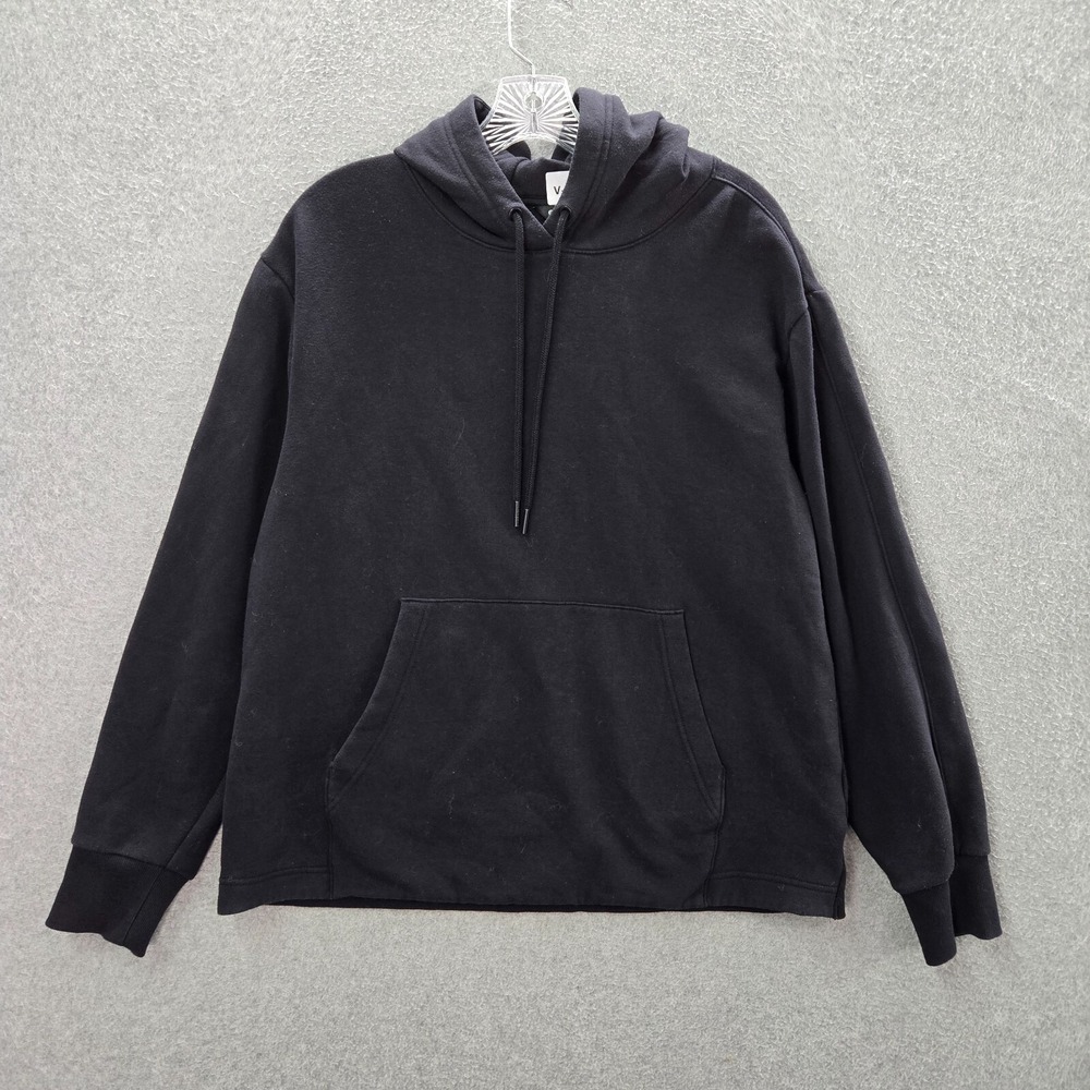 Athleta Women Sweatshirt Medium Black Hoodie Pockets Long Sleeve